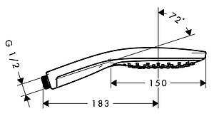 Душевая лейка Hansgrohe Raindance Select S 150 Air 3jet 28587000