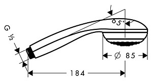 Душевая лейка Hansgrohe Crometta 85 1jet 28585000