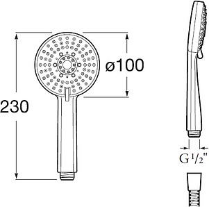 Душевая лейка Roca Stella 5B1B03C07