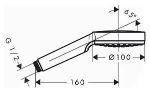 Душевая лейка Hansgrohe Crometta 1jet Green 26334400 (6 л)