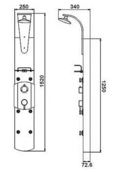 Душевая панель Gllon S2348