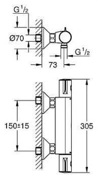 Душевой комплект Grohe Grohtherm 800 34565000