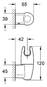 Настенный держатель Grohe Movario 28401000