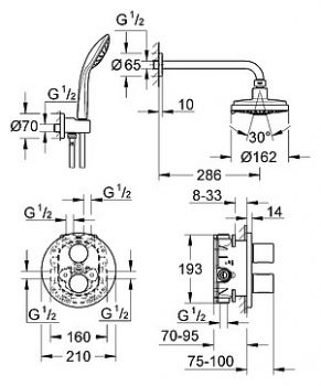 Душевой комплект Grohe Grohtherm 3000 Cosmopolitan 34399000