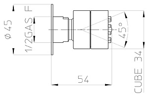 Душевая форсунка Bossini Cubic-Gom I00135 CR