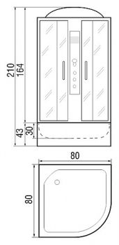 Душевая кабина River Dunay 80/43 МТ
