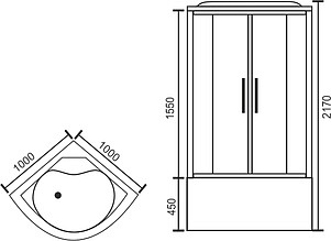 Душевая кабина Royal Bath RB 100NRW-Т