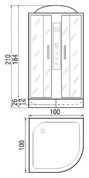 Душевая кабина River Dunay 100/26 МТ