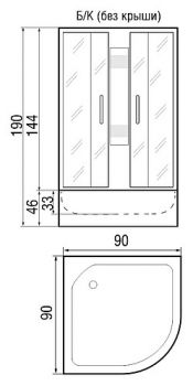 Душевая кабина River Desna 90/46 MT БК