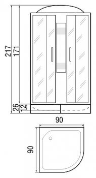 Душевая кабина River Amur 90/26 МТ