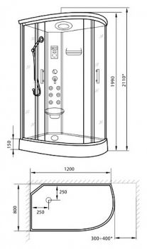 Душевая кабина Luxus 811 R Ness