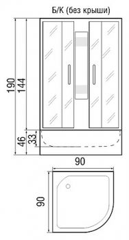 Душевая кабина River Amur Б/К 90/46 МТ