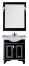 Мебель для ванной Aquanet Валенса 80 черный краколет/серебро