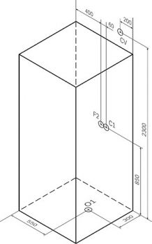 Душевая кабина Am.Pm Awe 90x90 с баней