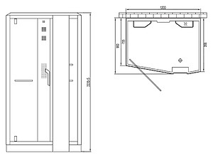 Душевая кабина Orans SR-89105RS белая, с баней