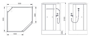 Душевая кабина Bolu Pentas BL-112/90m