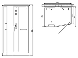 Душевая кабина Orans SR-89105LS белая, с баней