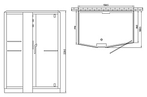 Душевая кабина Orans SR-89102LS белая, с баней