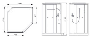 Душевая кабина Bolu Pentas BL-112/100n