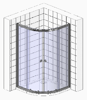 Душевой уголок Sanplast KP4/TX4 800x800x1850 стекло W14, профиль серебряный блестящий