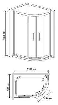 Душевой уголок RGW Classic CL-61 1200x900x1850 профиль хром, стекло чистое