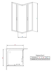 Душевой уголок Radaway Premium Plus C 90x170 стекло фабрик