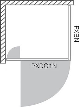 Душевой уголок Roltechnik Proxima Line PXDO1/1100/Sat+PXBN/Sat