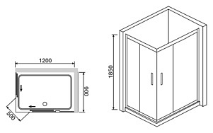 Душевой уголок RGW Classic CL-42 90x120x185 стекло прозрачное