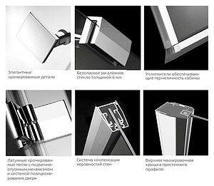 Душевой уголок Radaway Almatea KDJ 100x80 прозрачное стекло R