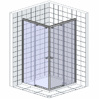 Душевой уголок GuteWetter Slide Square GK-864 90x90 см стекло бесцветное, профиль хром