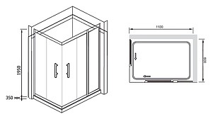 Душевой уголок RGW Hotel HO-42 110x80 см