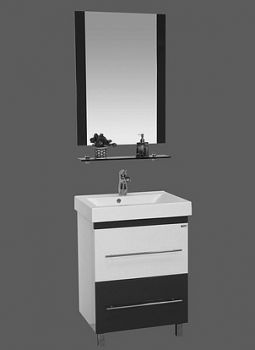 Мебель для ванной Misty Моника 60 бело-черная эмаль
