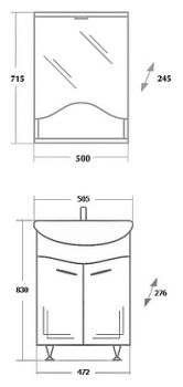 Мебель для ванной Onika Лада 50