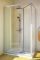 Душевой уголок GuteWetter Practic Rectan GK-404 левая 100x80 см стекло бесцветное, профиль матовый хром