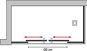 Душевой уголок GuteWetter Slide Rectan GK-865 левая 140x70 см стекло бесцветное, профиль хром