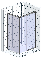 Душевой уголок GuteWetter Slide Rectan GK-863B левая 140x70 см стекло бесцветное, профиль хром