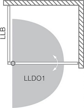 Душевой уголок Roltechnik Lega Line LLDO1/800+LLB