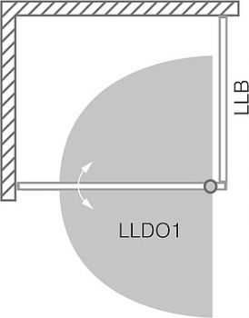 Душевой уголок Roltechnik Lega Line LLDO1/1000+LLB