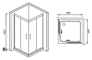 Душевой уголок RGW Hotel HO-311 130x130 см