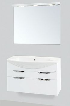 Мебель для ванной Gemelli Cosmo New 90 подвесная исполнение II белый глянец