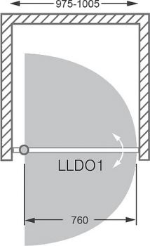 Душевая дверь в нишу Roltechnik Lega Line LLDO1/1000