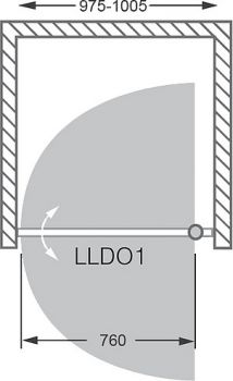 Душевая дверь в нишу Roltechnik Lega Line LLDO1/1000