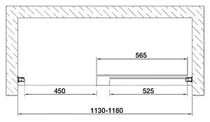 Душевая дверь в нишу Vegas Glass ZP 0115 05 02 профиль бронза, стекло шиншилла