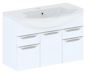 Мебель для ванной Gemelli Cosmo New 90 подвесная исполнение I белый глянец