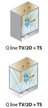 Душевая дверь в нишу Kolpa San Q-line TV/2D 110