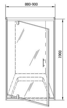 Душевая дверь в нишу Kolpa San Q-line TVO/S 90