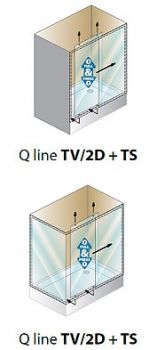 Душевая дверь в нишу Kolpa San Q-line TV/4D 150