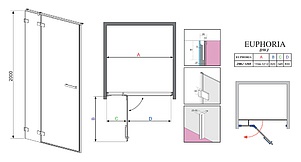 Душевая дверь в нишу Radaway Euphoria DWJ 120 L