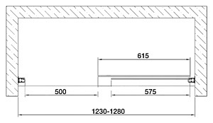 Душевая дверь в нишу Vegas Glass ZP 0125 08 02 стекло шиншилла, 125