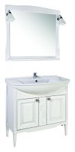 Мебель для ванной ASB-Mebel Модена 85 белая с серебряной патиной